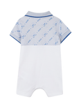 HUGO BOSS Baby Two Tone Romper, Pale Blue