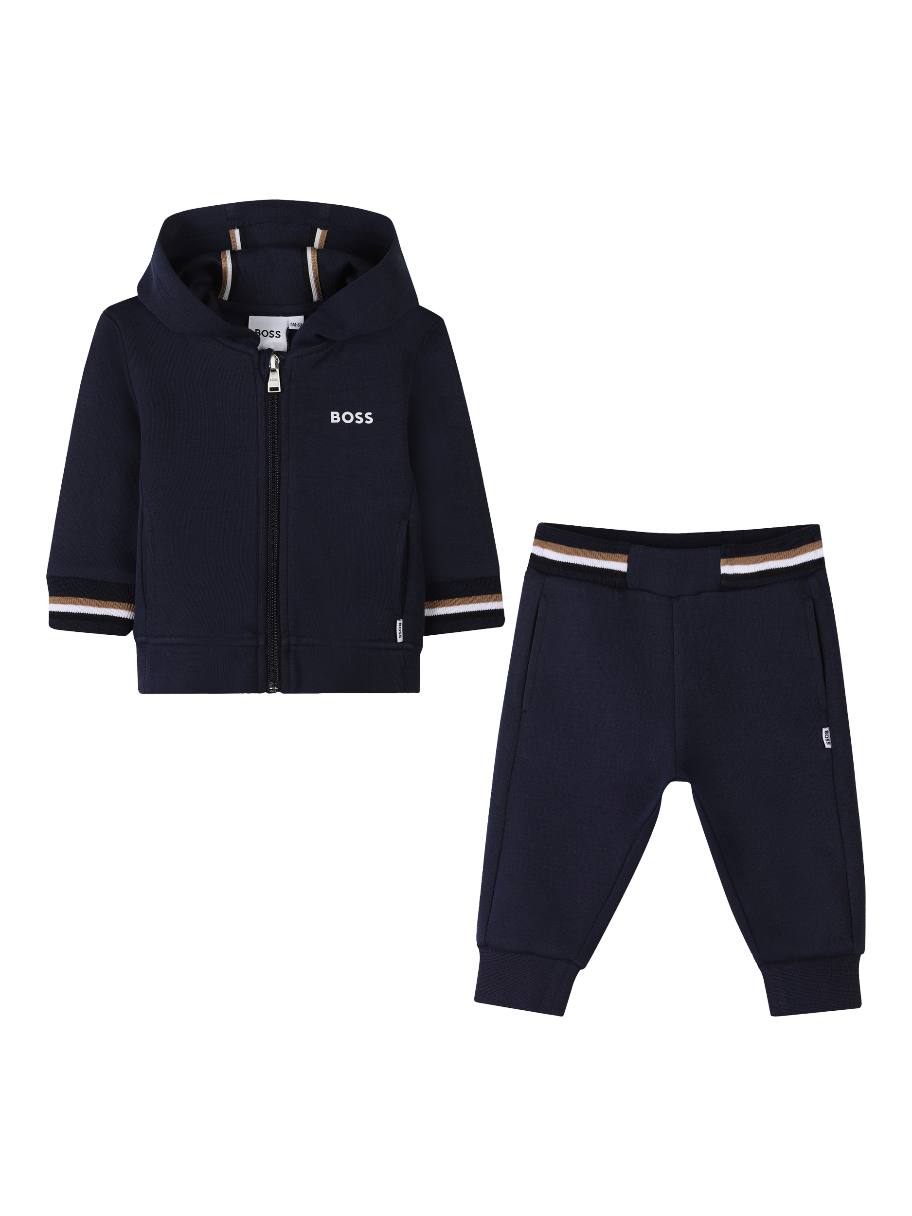 Product image 1 of 2, which shows HUGO BOSS Baby Tracksuit Set, Navy, 2 years