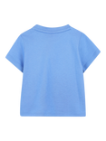 HUGO BOSS Kids' Cotton Short Sleeved Snap Closure T-Shirt, Blue