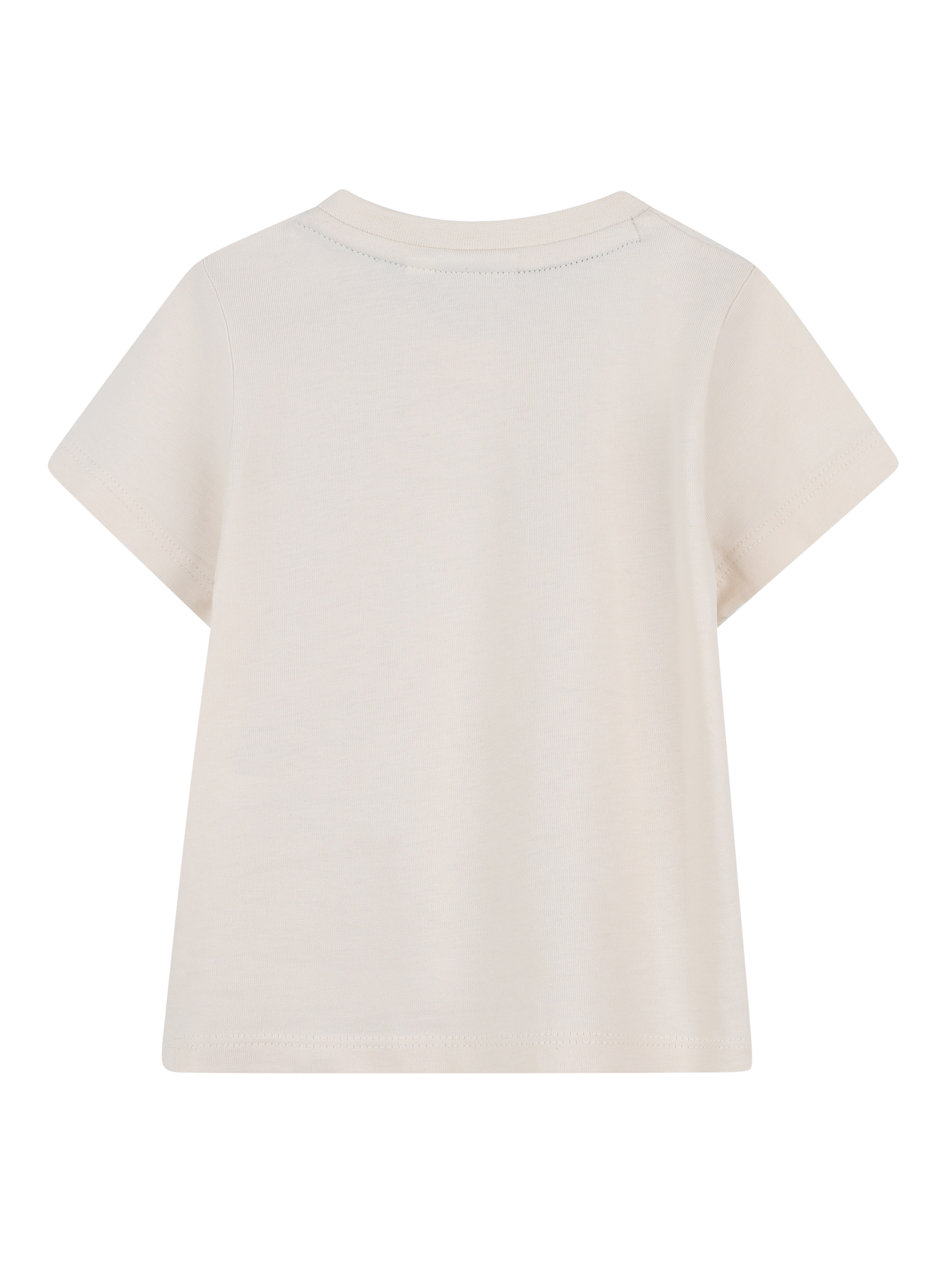 Product image 2 of 2, which shows HUGO BOSS Kids' Cotton Snap Closure Branded T-Shirt, Sand, 2 years