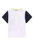 HUGO BOSS Kids' Cotton Snap Closure Branded T-Shirt, White