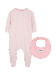 HUGO BOSS Baby Cotton Pyjama and Bib Set, Pink  Pale