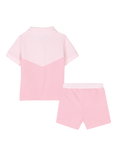 HUGO BOSS Baby Cotton Pique Polo Shirt and Shorts Set, Tickled Pink