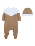 HUGO BOSS Baby Cotton Pyjama and Beanie Hat Set, Cookie