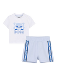 HUGO BOSS Baby Cotton Short Sleeved T-Shirt and Shorts Set, White
