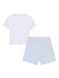 HUGO BOSS Baby Cotton Short Sleeved T-Shirt and Shorts Set, White