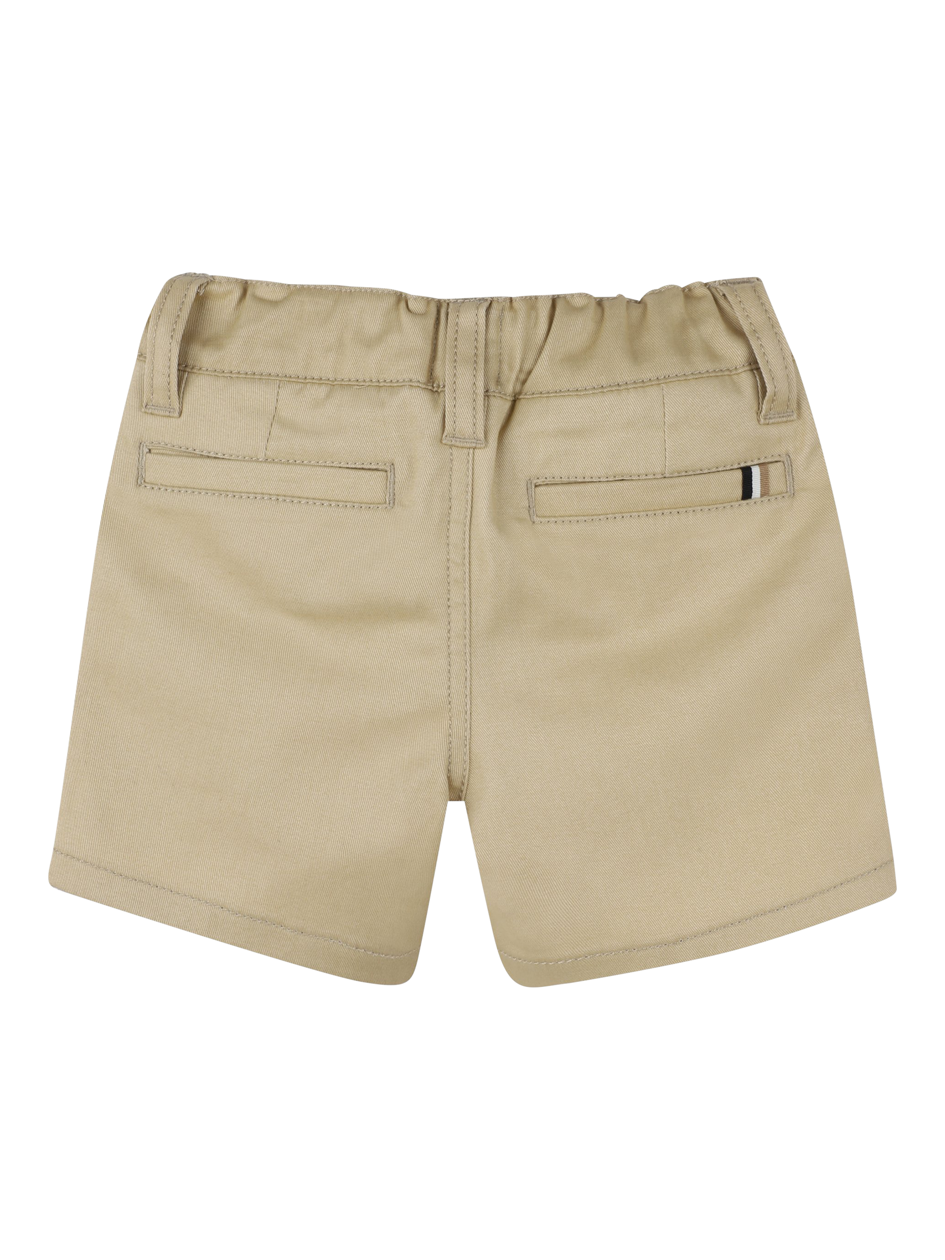 Product image 2 of 2, which shows BOSS Baby Drill Cotton Chino Shorts, Stone, 2 years