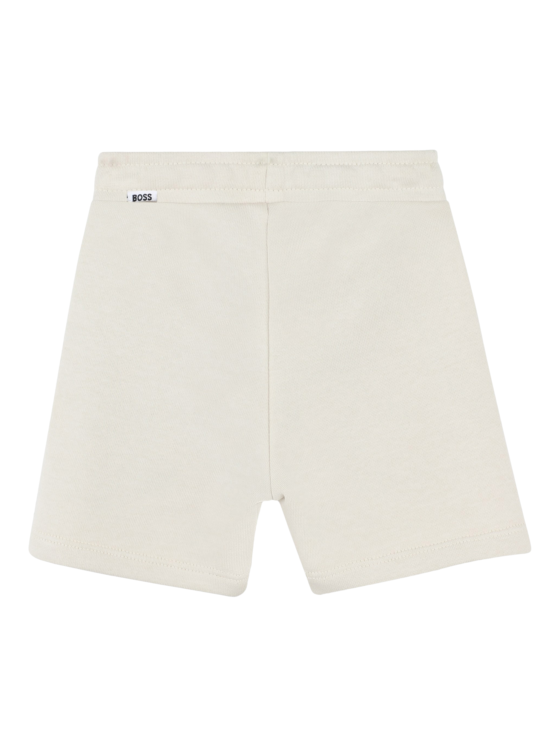 Product image 2 of 2, which shows BOSS Baby Cotton Fleece Shorts, Sand, 2 years
