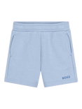 HUGO BOSS Kids' Cotton Blend Fleece Elasticated Shorts, Persian Blue