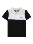 HUGO BOSS Baby Colourblock Polo Shirt, Black