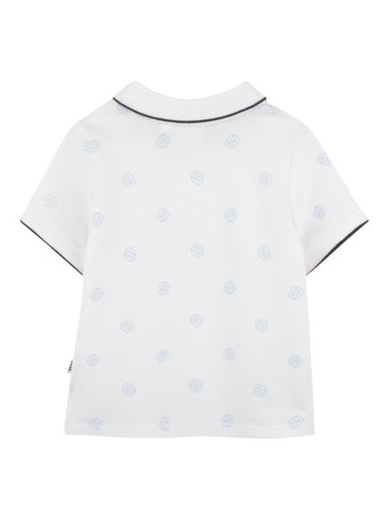 HUGO BOSS Baby Printed Polo Shirt, White - view 2, White