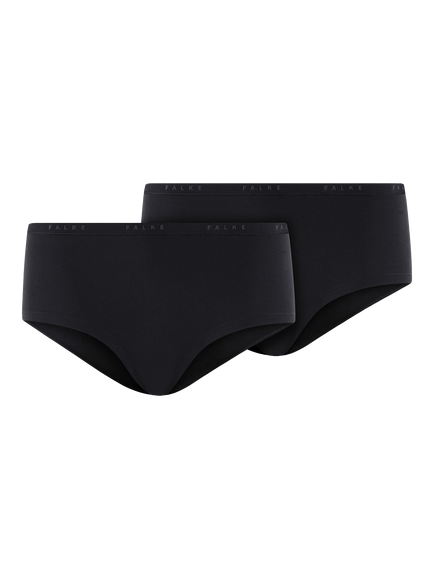 FALKE Comfort Hipster Knickers, Pack of 2, Black, Black