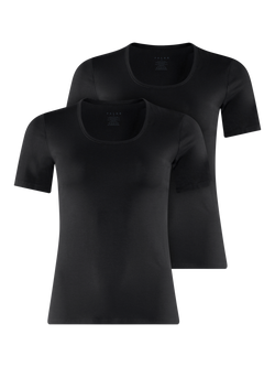 FALKE Comfort Jersey T-Shirt, Pack of 2, Black