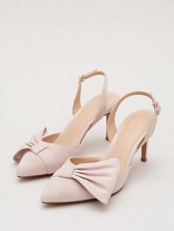 Phase Eight Oversized Bow Court Shoes, Cameo - view 2, Cameo