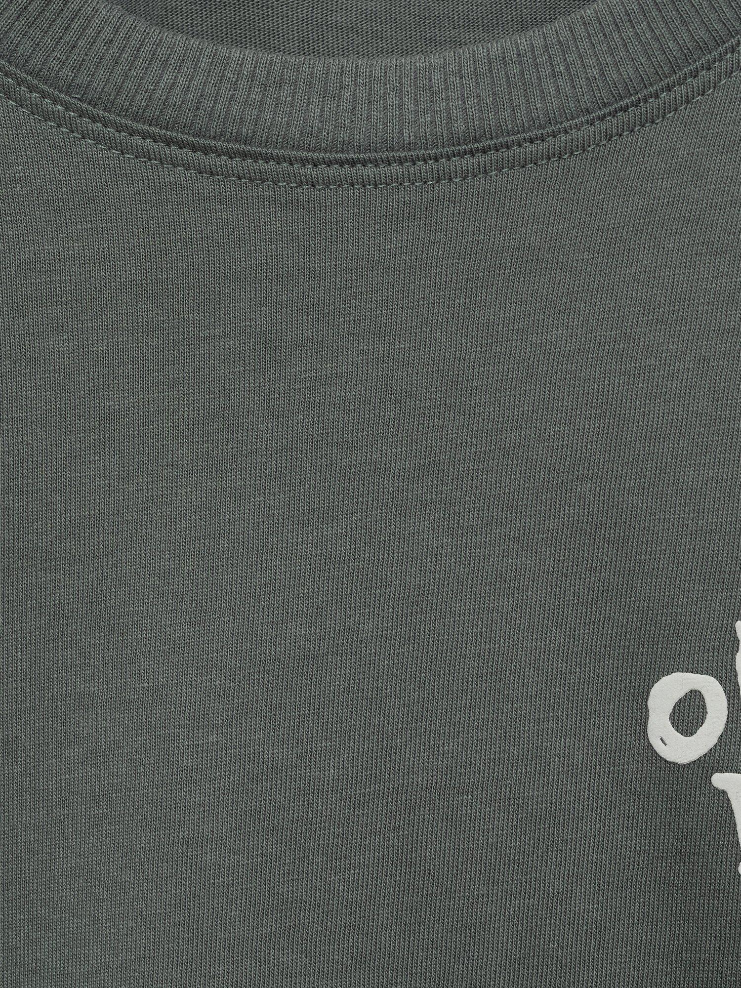 Product image 7 of 7, which shows Mango Kids' Straw Long Sleeve T-Shirt, Green, 5-6 years