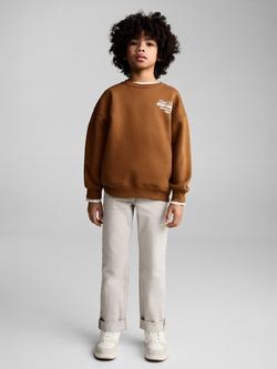Mango Kids' Good Time Sweatshirt, Camel - view 2, Camel