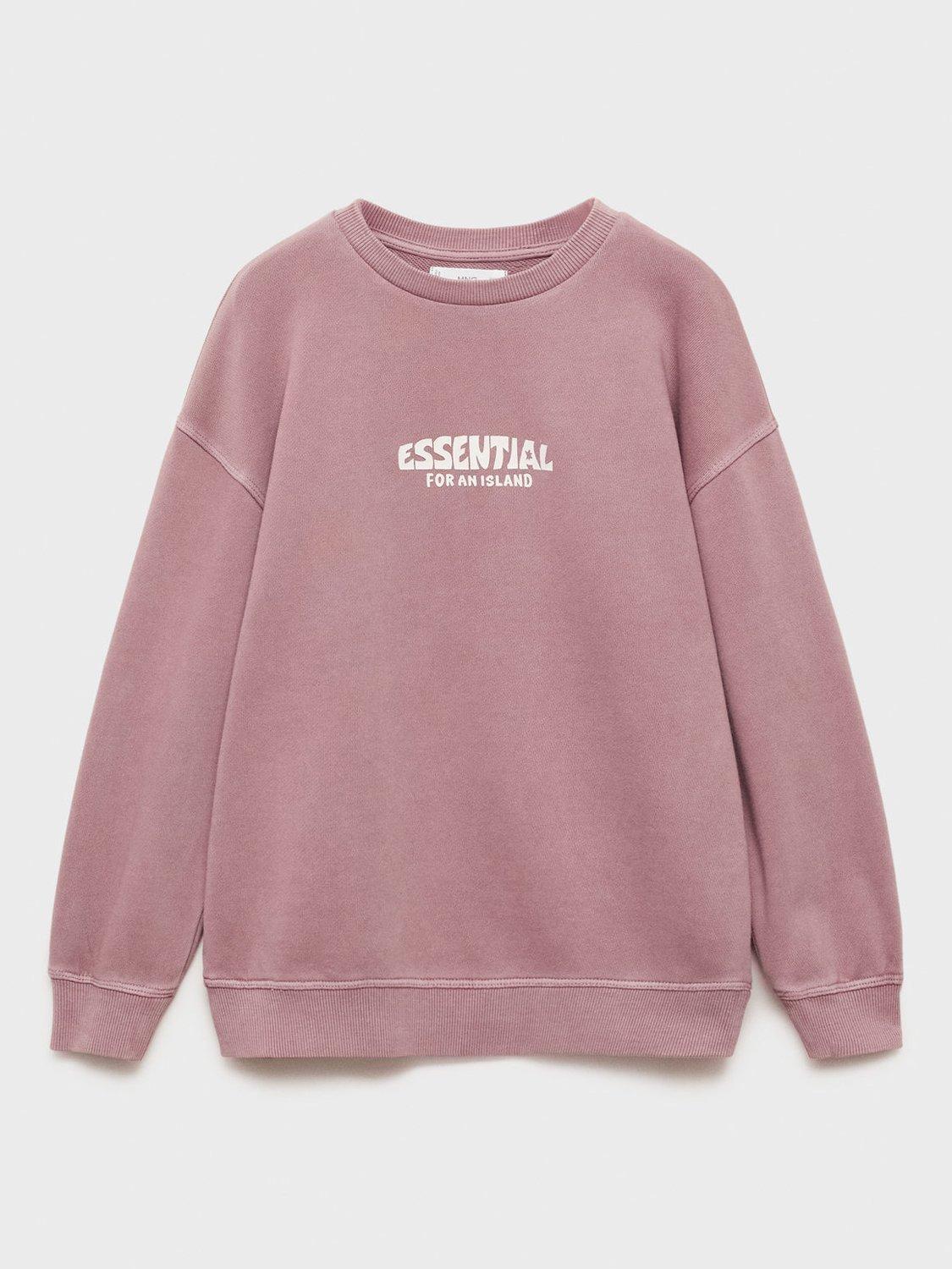 Product image 3 of 7, which shows Mango Kids' Essential Sweatshirt, Light Pastel Purple, 5-6 years