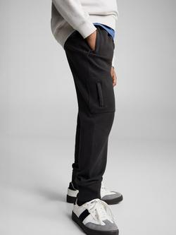 Mango Kids' Island Drawstring Joggers, Charcoal - view 2, Charcoal