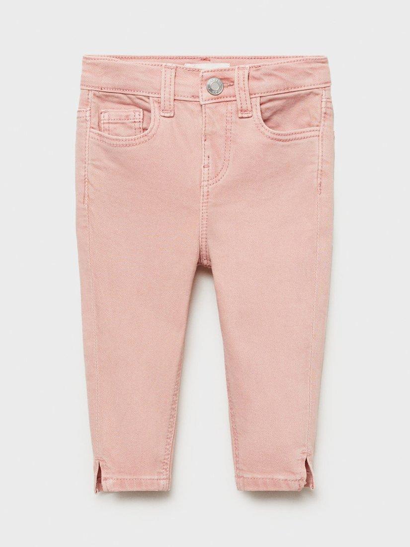 Product image 1 of 3, which shows Mango Kids' Elena Skinny Jeans, Pink, 2-3 years