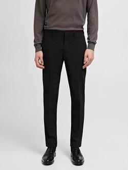 Mango Paris Straight Tailored Trousers, Black