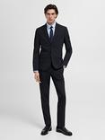 Mango Paris Straight Tailored Trousers, Navy