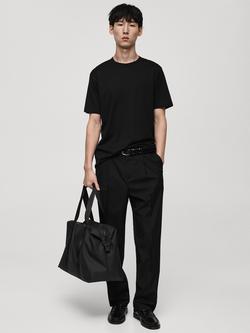 Mango Bellow Cotton Regular Fit Tee - view 2, Black