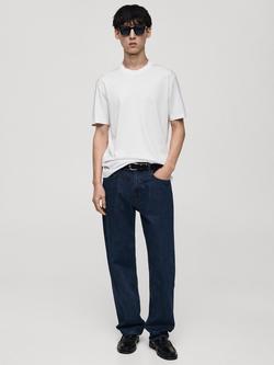 Mango Bellow Cotton Regular Fit Tee - view 2, White