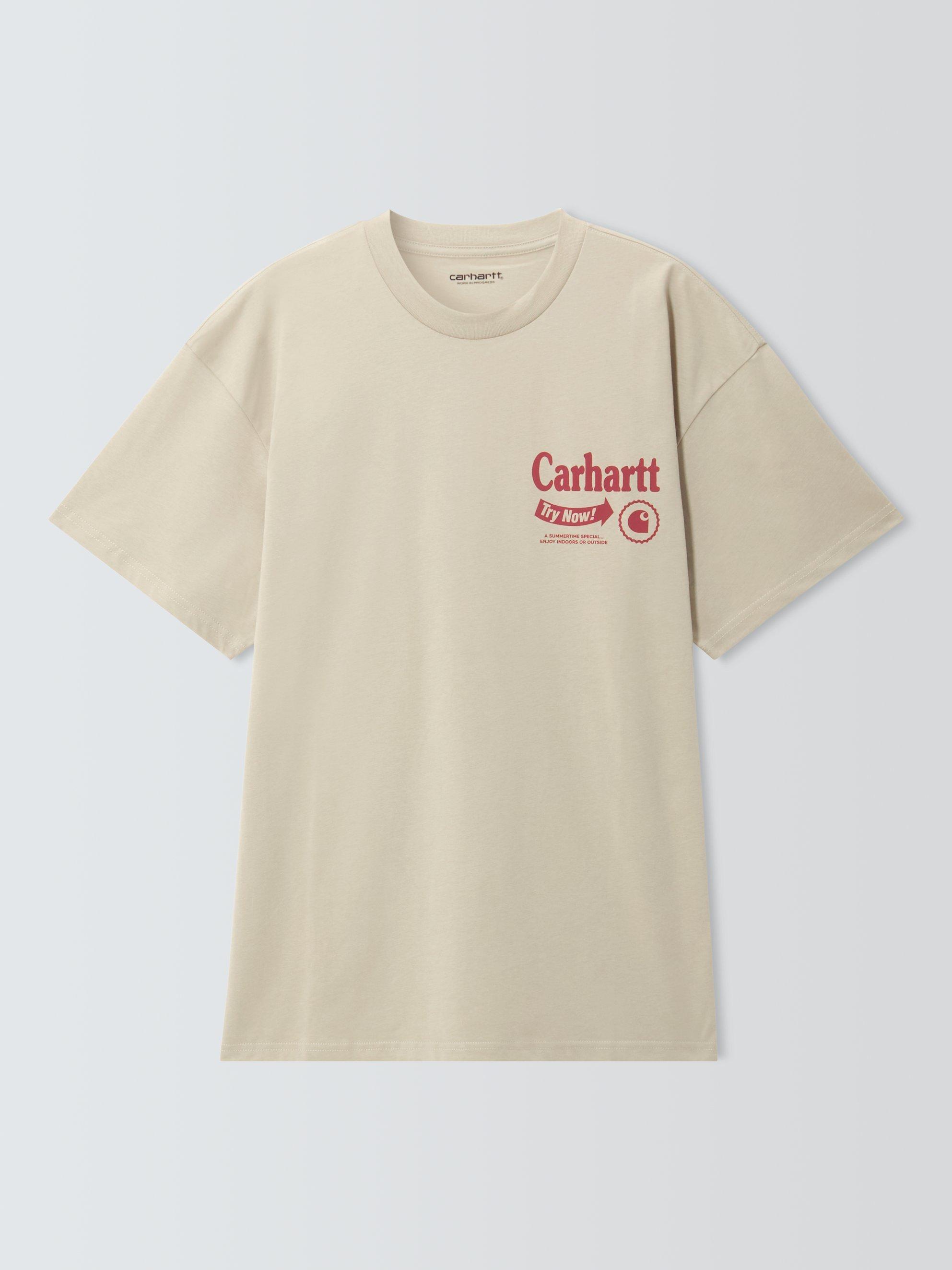 Product image 1 of 1, which shows Carhartt WIP Cotton Regular Fit Short Sleeve Catalogue T-Shirt, Fleurdesel/ Desire, S