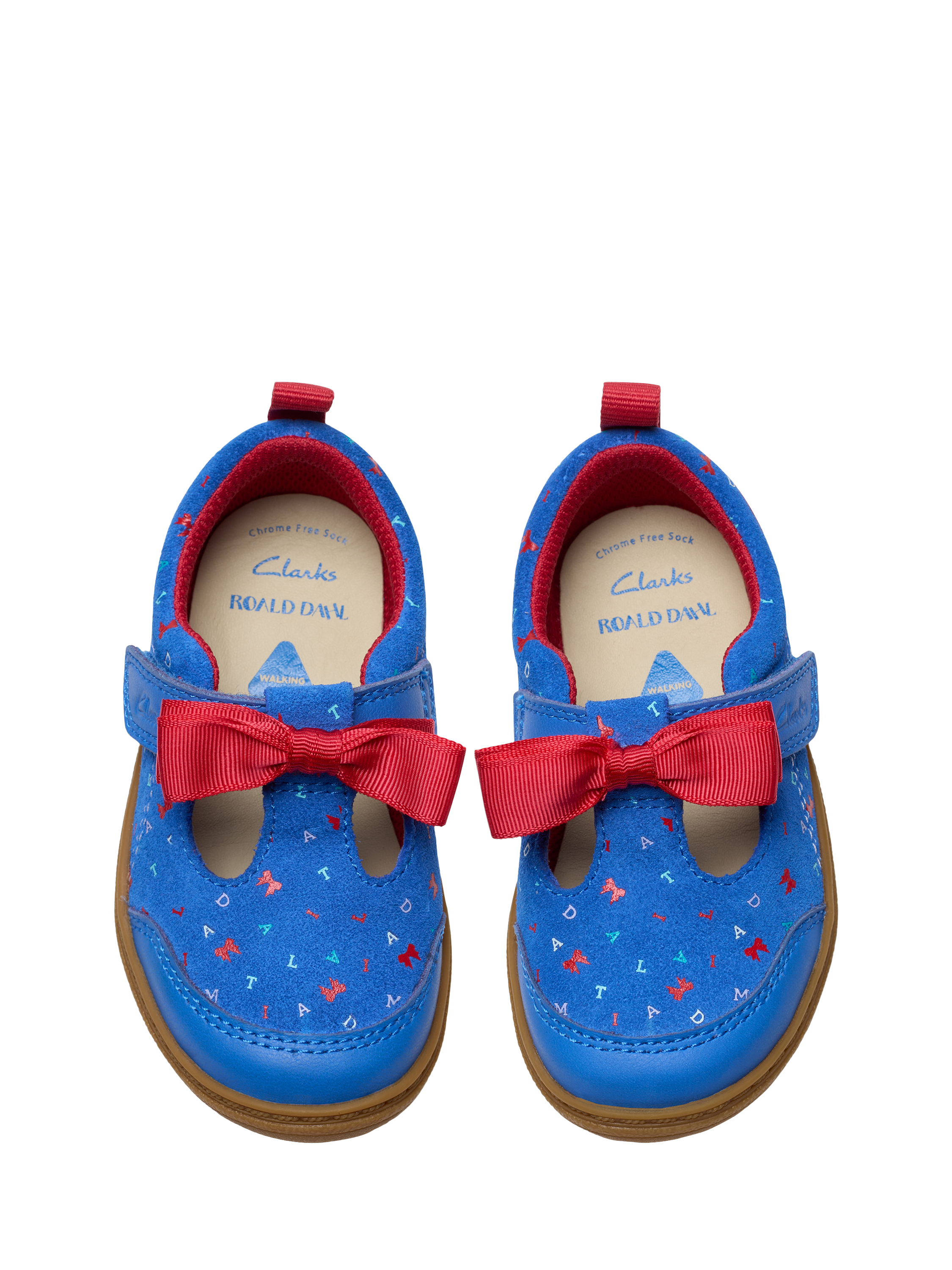 Product image 6 of 7, which shows Clarks Kids' Roald Dahl Matilda Leather Shoes, Bright Blue, 3 F Jnr
