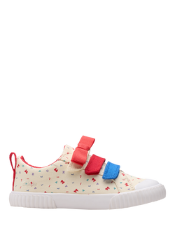 Clarks Kids' Flash Bow Matilda Trainers, Cotton, Cotton