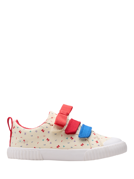 Clarks Kids' Flash Bow Matilda Trainers, Cotton, Cotton