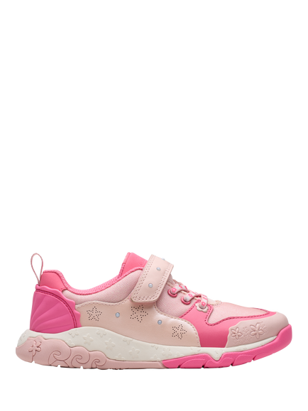 Clarks Kids' Tidal Shell Trainers, Pink Combi, Pink Combi