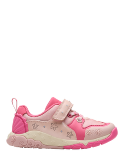 Clarks Kids' Tidal Shell Toddler Trainers, Pink Combi, Pink Combi