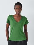 John Lewis Short Sleeve V-Neck Linen T-Shirt