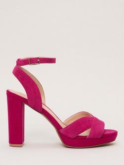 Phase Eight Crossover Platform Sandals, Pink, Pink