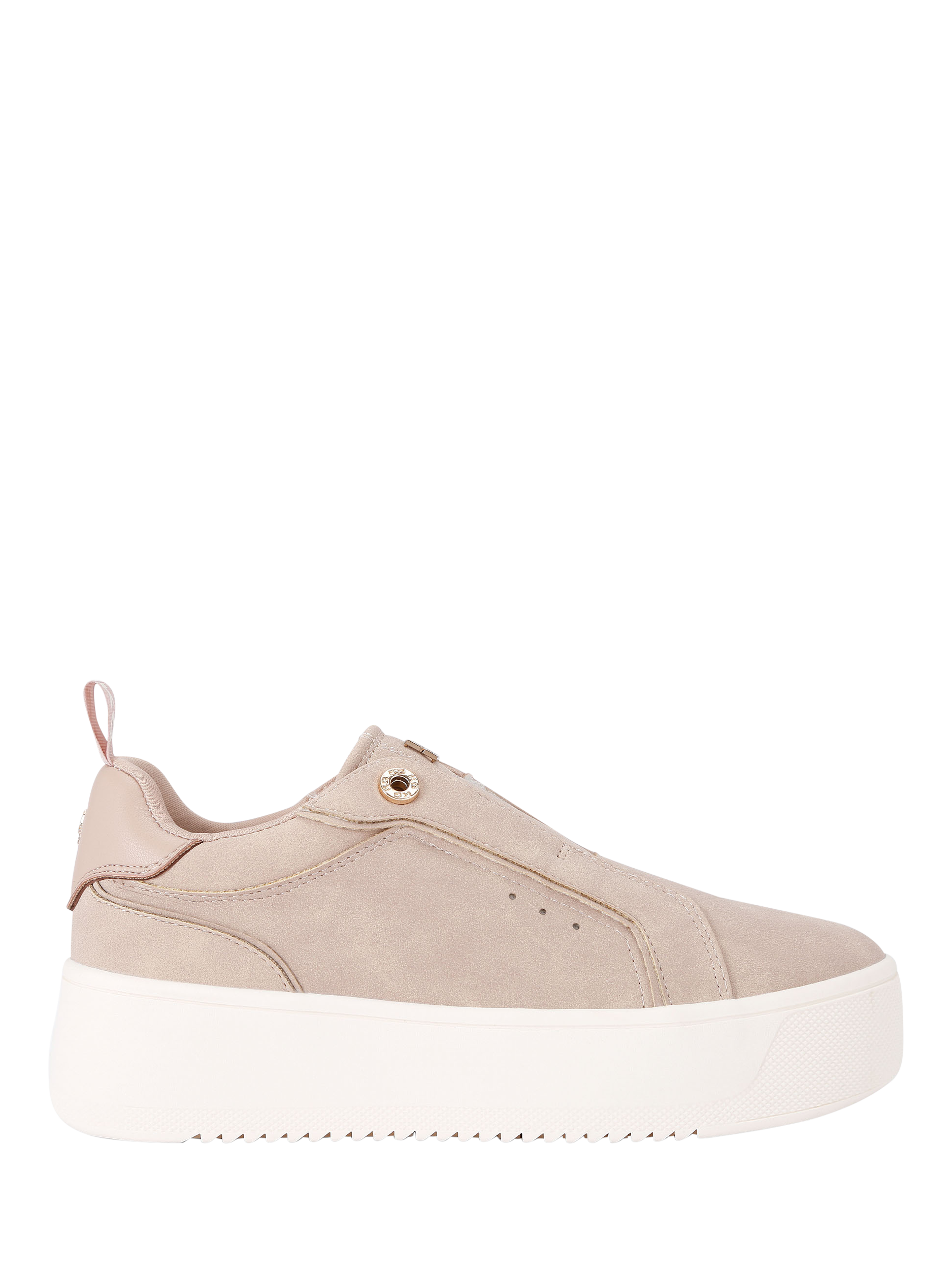 Product image 1 of 5, which shows KG Kurt Geiger Lucia Flatform Trainers, Pink Blush, 3