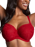 Panache Tango Lace Underwired Balcony Bra, Scarlet