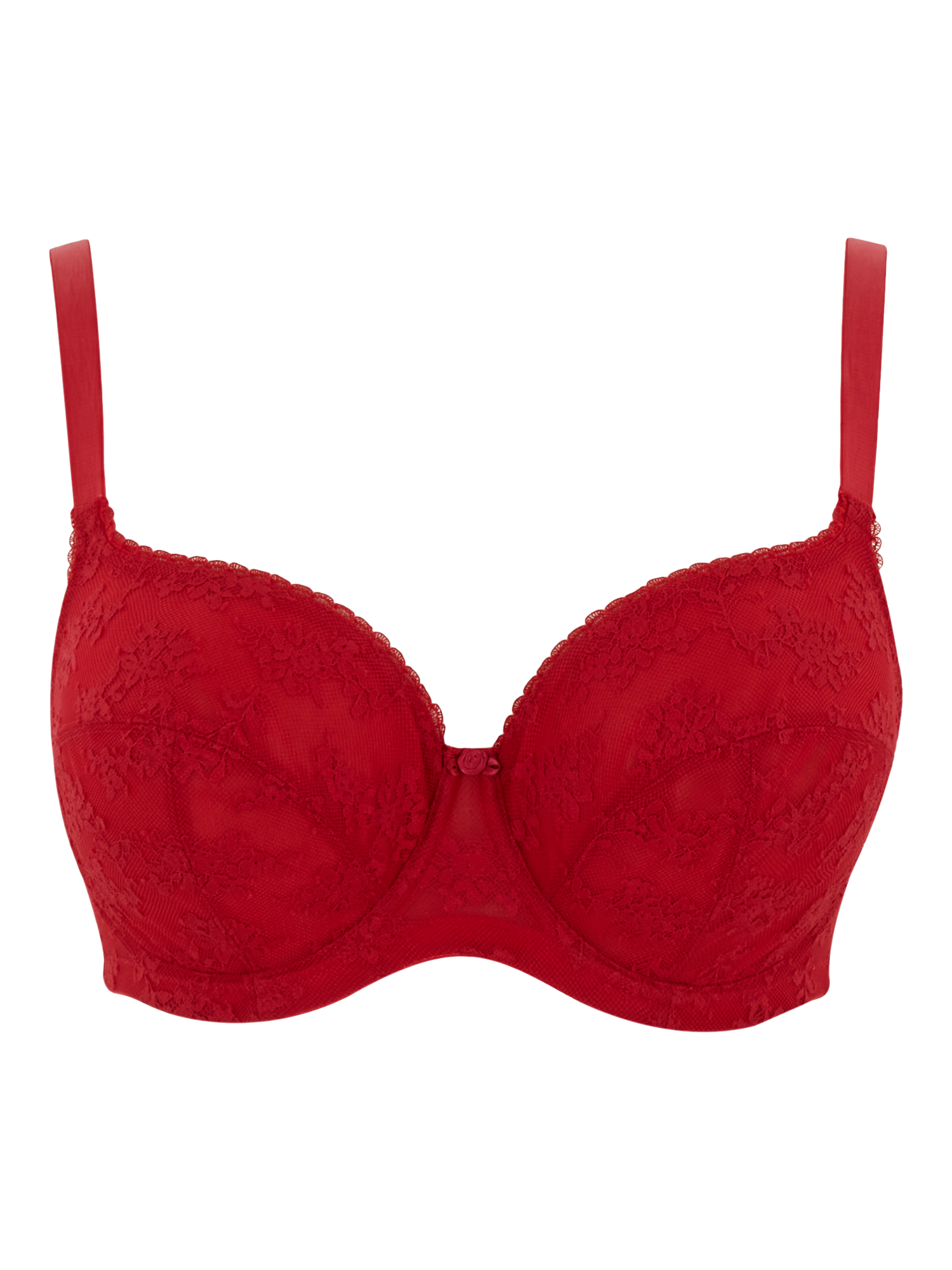 Product image 5 of 5, which shows Panache Tango Lace Underwired Balcony Bra, Scarlet, 30FF