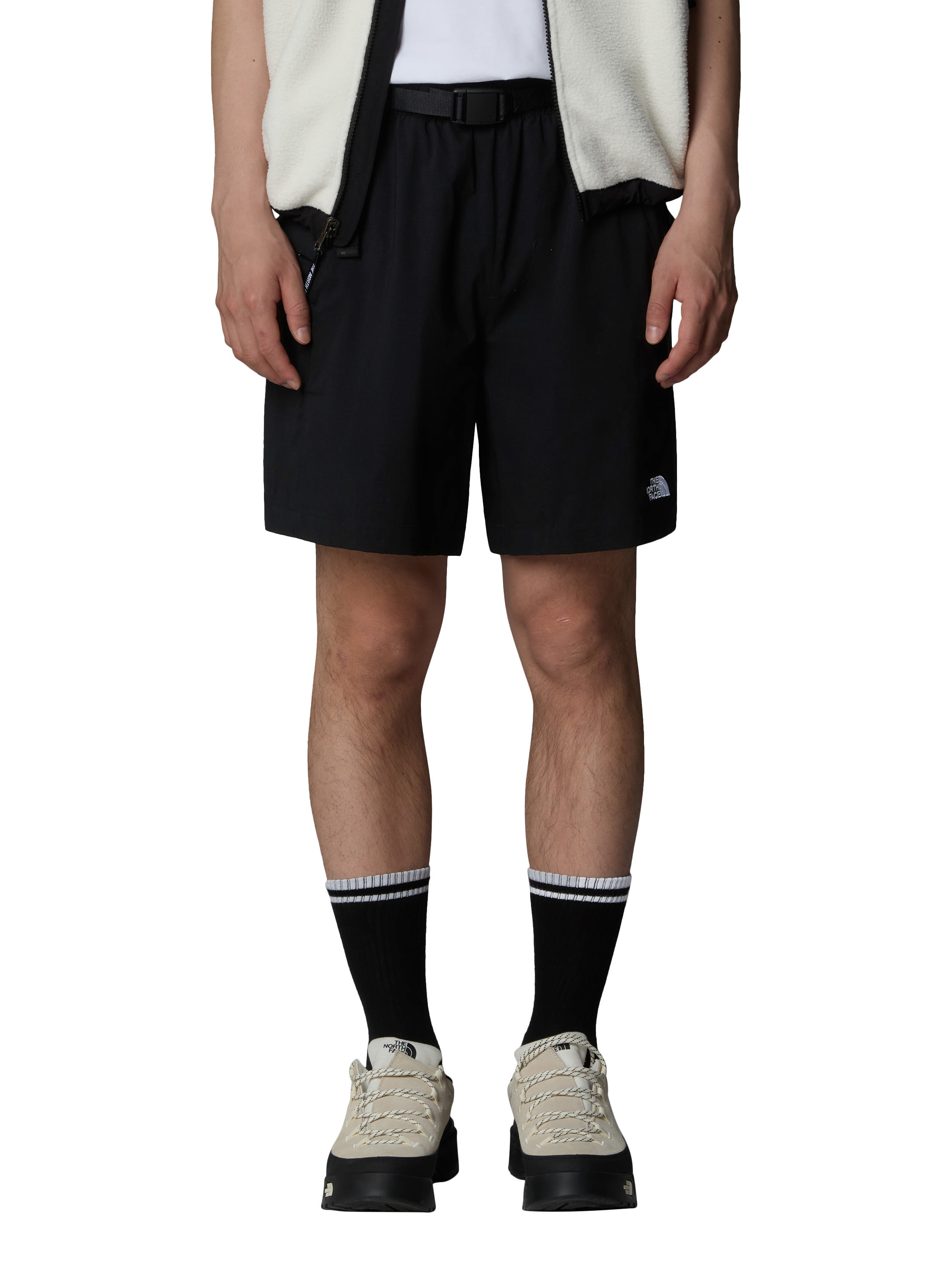 Product image 1 of 3, which shows The North Face Class V Pathfinder Belted Shorts, Black, S