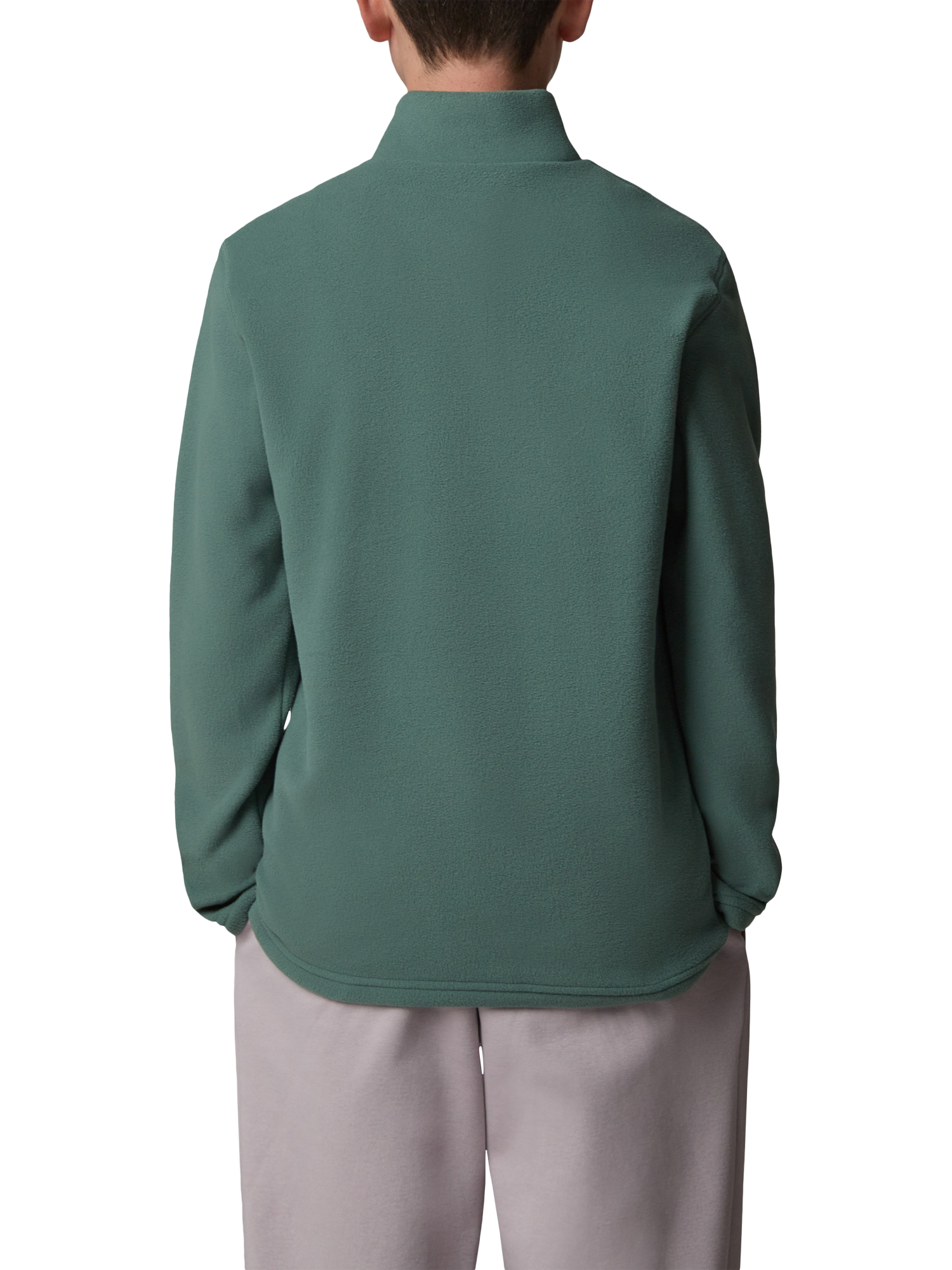 Product image 2 of 4, which shows The North Face Kids' Glacier 1/4 Zip Fleece, Duck Green, L