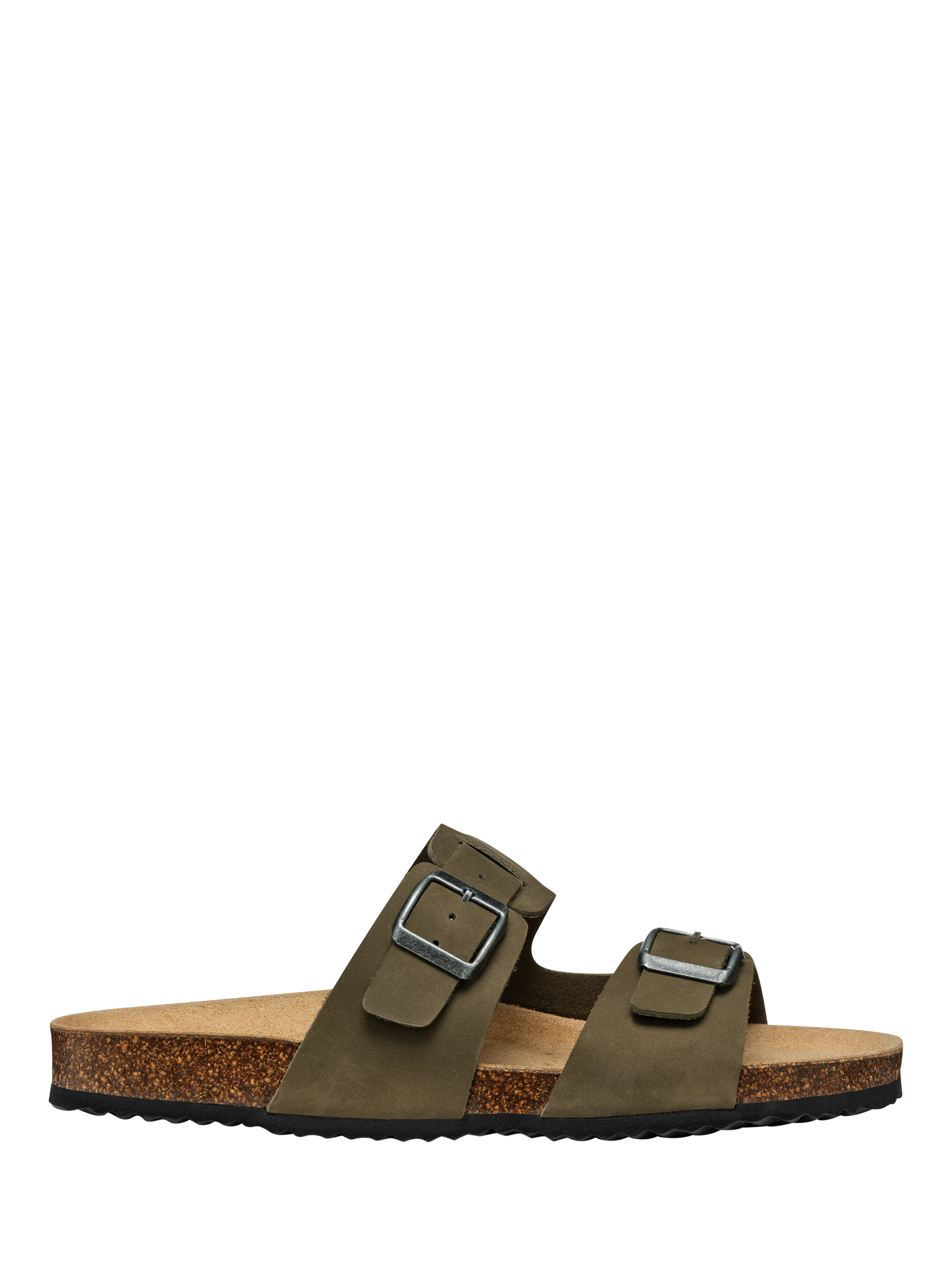 Product image 1 of 6, which shows Geox Ghita Nubuck Leather Sandals, Military, EU39