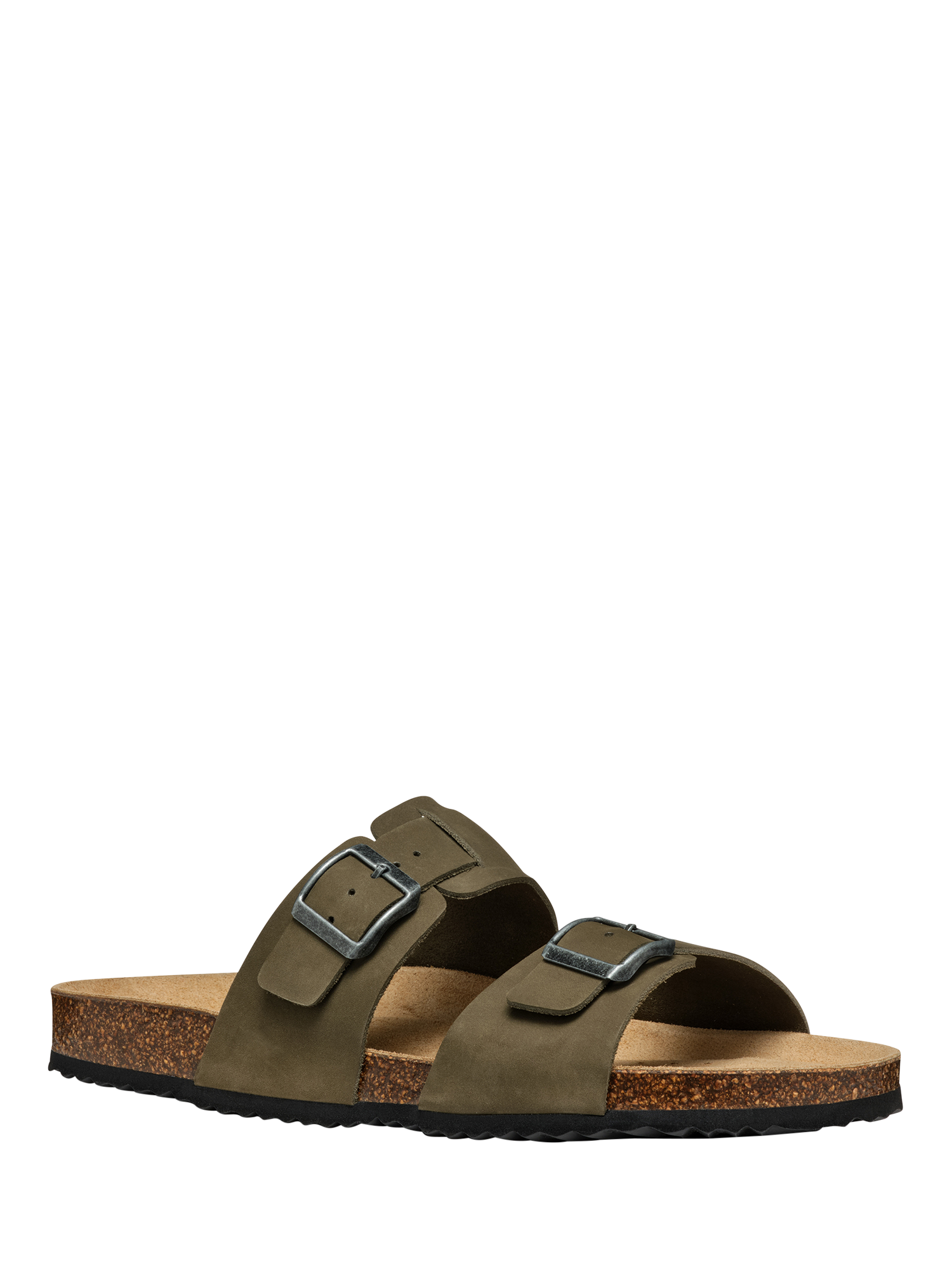 Product image 2 of 6, which shows Geox Ghita Nubuck Leather Sandals, Military, EU39