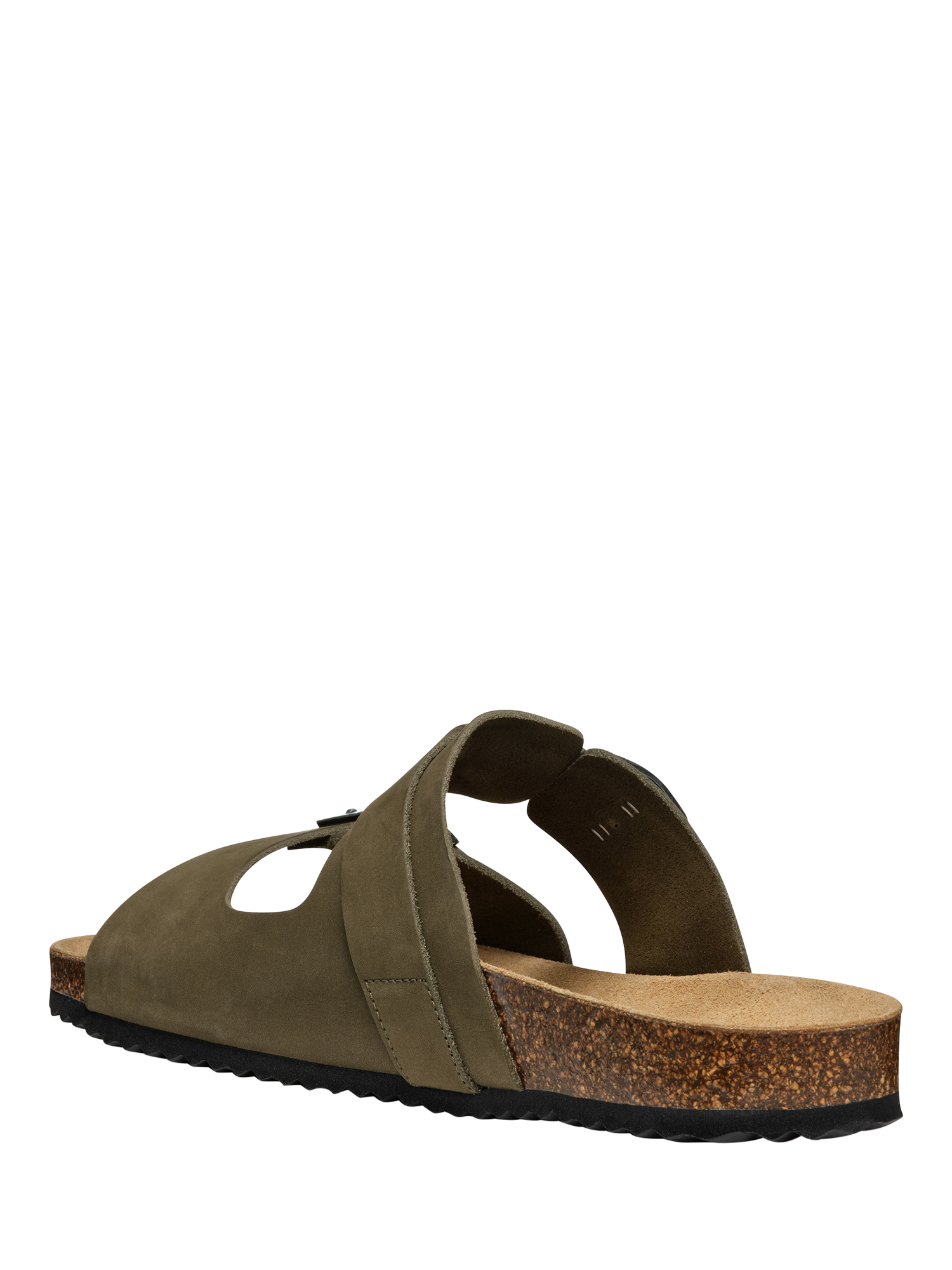 Product image 3 of 6, which shows Geox Ghita Nubuck Leather Sandals, Military, EU39