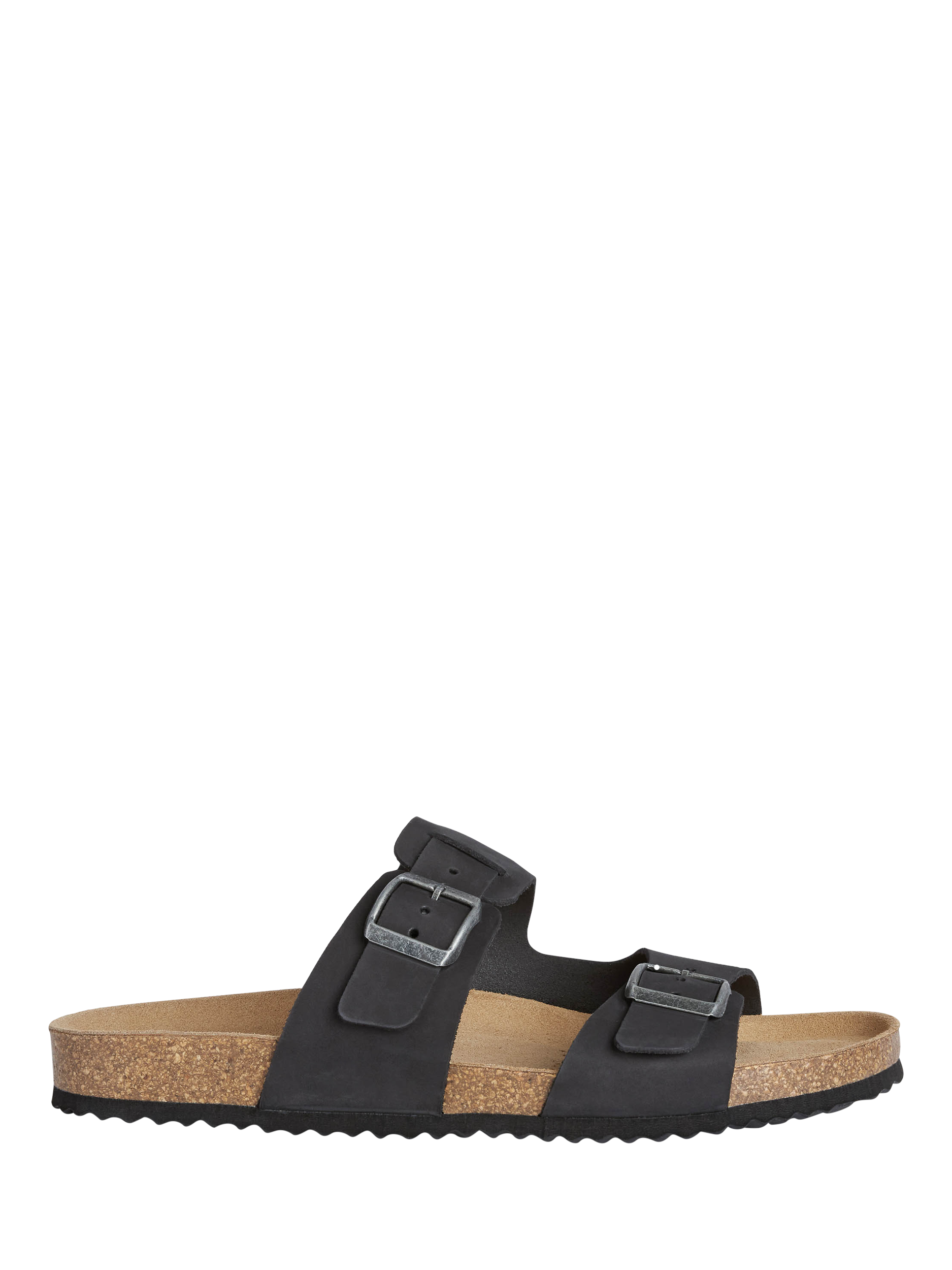 Product image 1 of 6, which shows Geox Ghita Nubuck Leather Sandals, Black, EU39