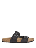 Geox Ghita Nubuck Leather Sandals, Black