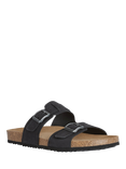 Geox Ghita Nubuck Leather Sandals, Black