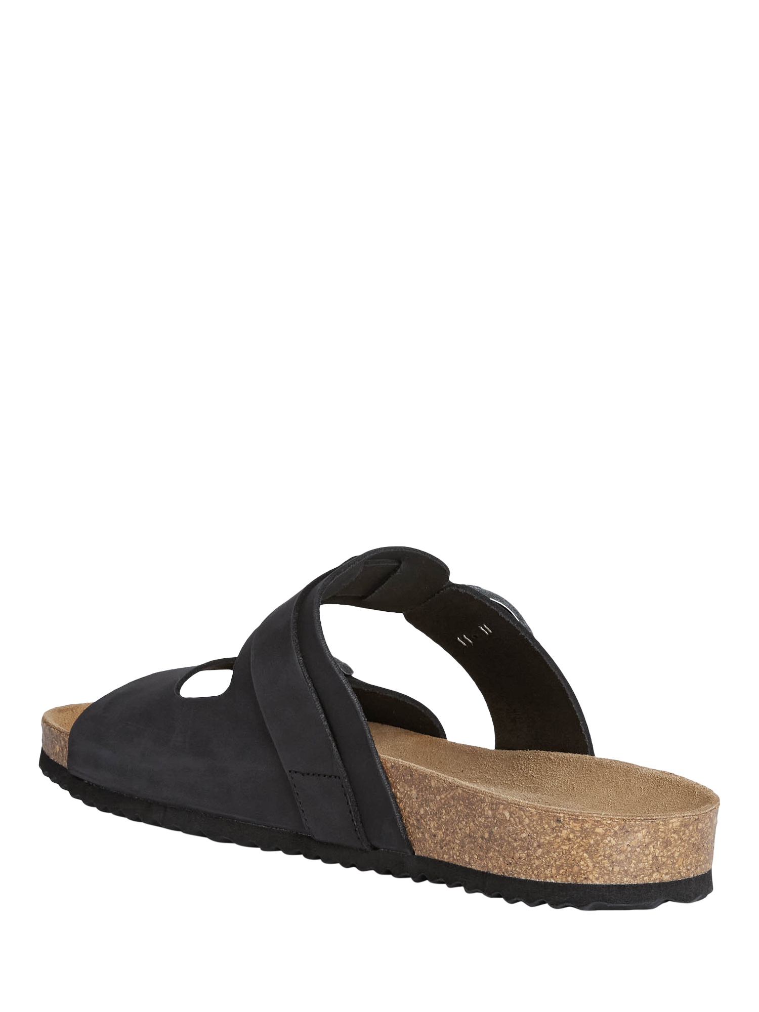 Product image 3 of 6, which shows Geox Ghita Nubuck Leather Sandals, Black, EU39