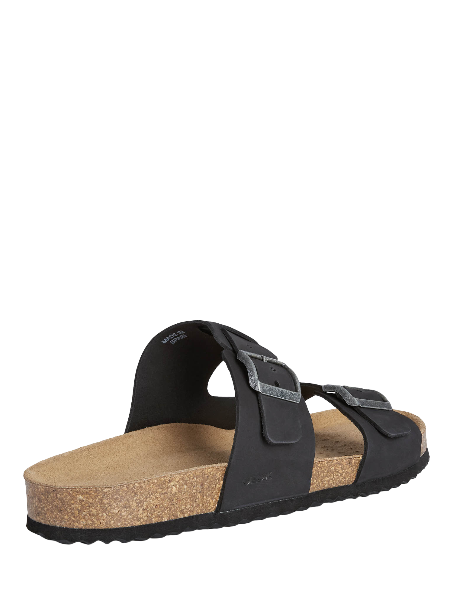 Product image 4 of 6, which shows Geox Ghita Nubuck Leather Sandals, Black, EU39