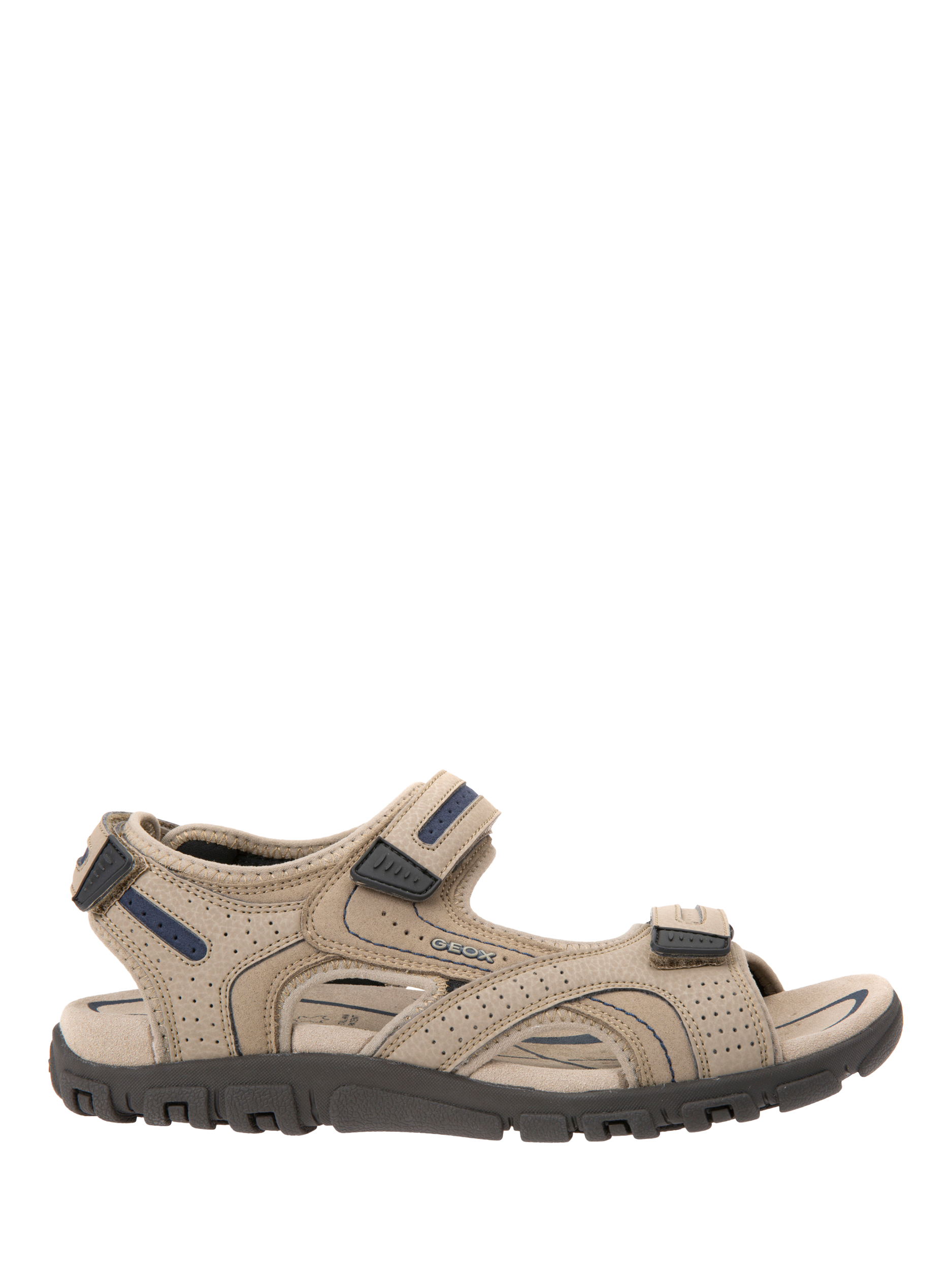 Product image 1 of 7, which shows Geox Strada Sandals, Sand/Navy, EU39