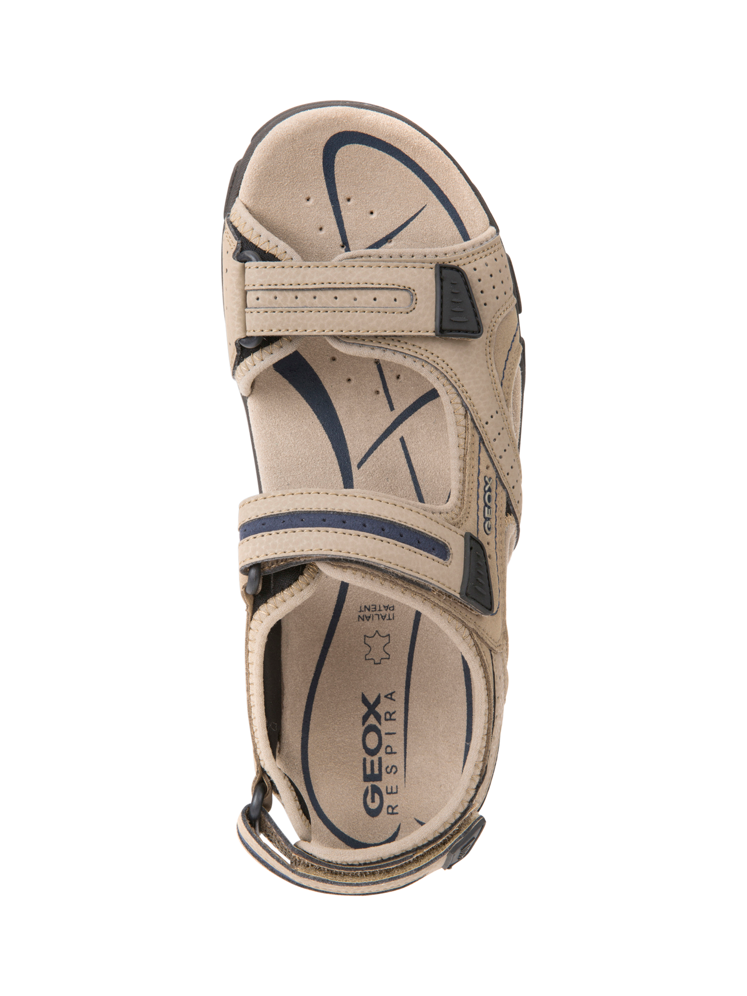 Product image 5 of 7, which shows Geox Strada Sandals, Sand/Navy, EU39